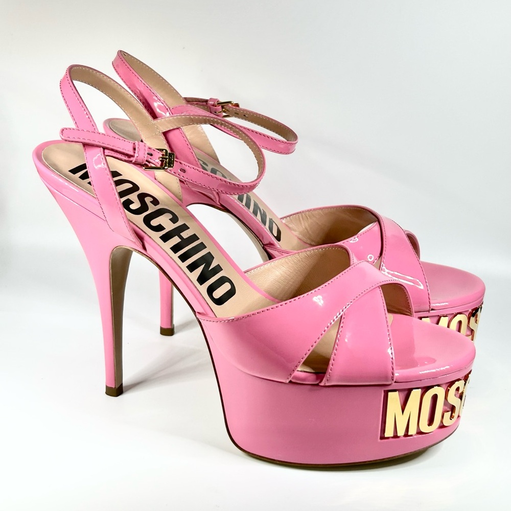 New Moschino Platform Sandals Pink Size 38EU/8US